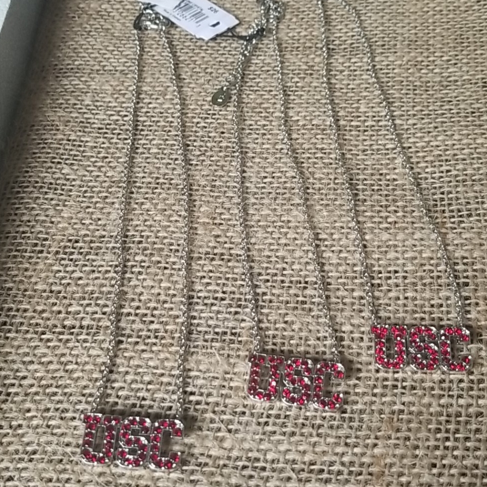 USC crystal necklace 15-18 inch